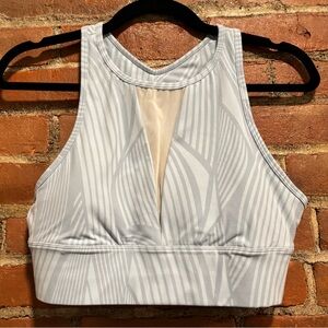 Sweaty Betty Light Blue Patterned Sports Bra